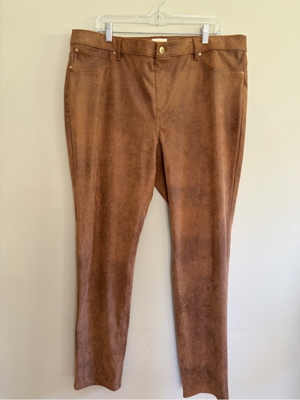 Chico's Western Themed Faux Suede Pants Chico's 3 Flattering & Comfortable